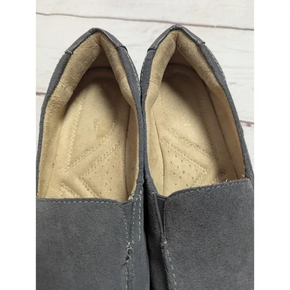 Naturalizer Rowan Casual Slip-On Loafer Flats Shoes Gray Suede Comfort Size 7.5 - Picture 8 of 10